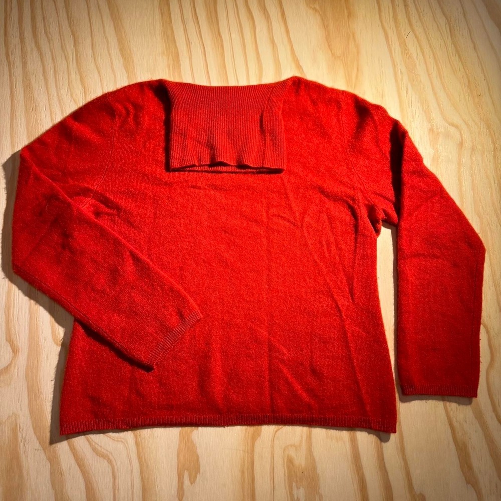 Charter Club Women Red 100% Cashmere 2-Ply Turtleneck Sweater Size L